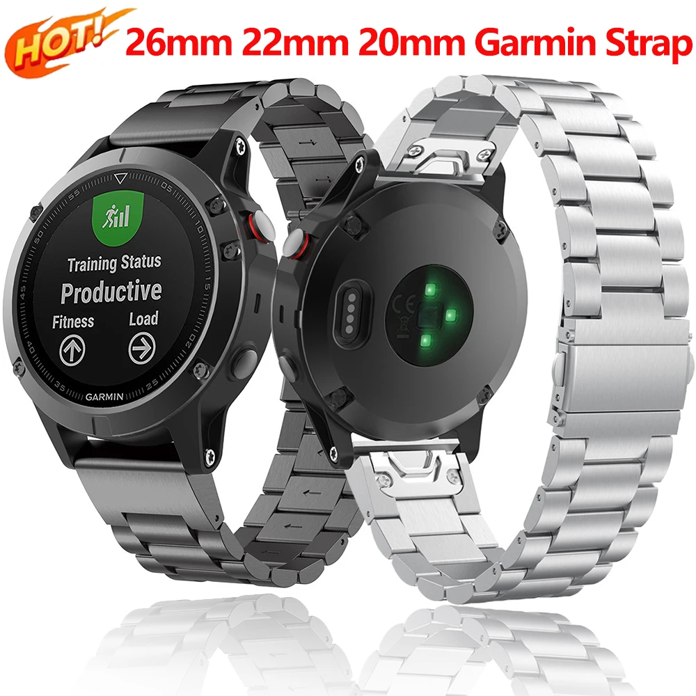 Premium Stainless Steel Metal Quick-Fit Watch Strap Bracelet | Adjustable Size