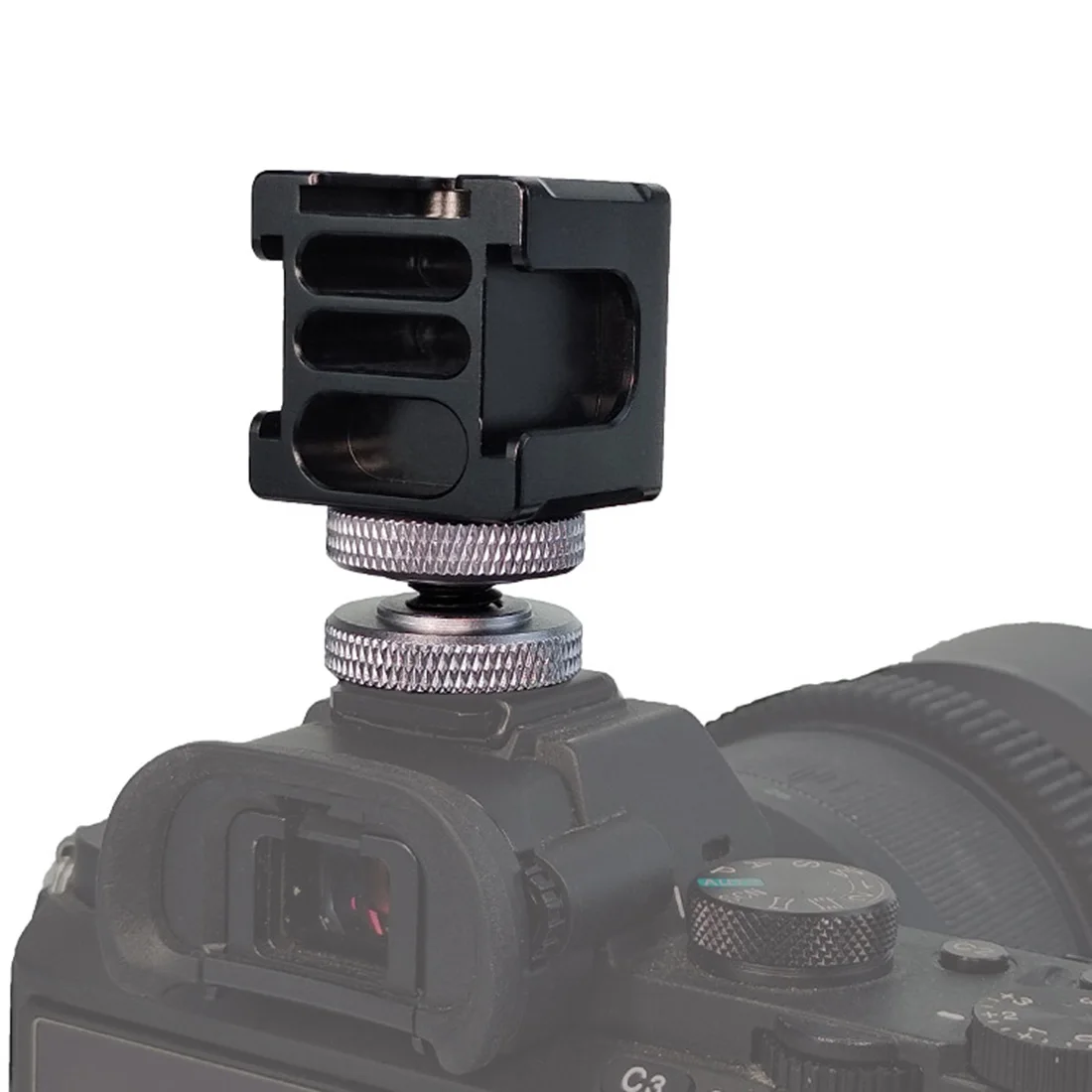 Aluminium Kamera Hot Shoe Mount Adapter Video Triple Kalten Schuh Halterung Licht LED Monitore Mikrofone Studio Flash Video Kamera – Detail 24