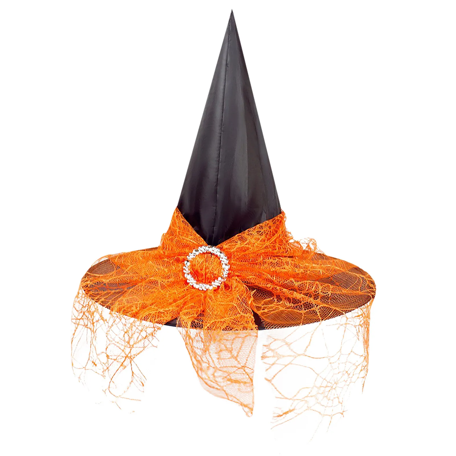 Halloween Witch Hats Lace Veils Cosplay Costume Accessories Party Supplies For Adults Kids