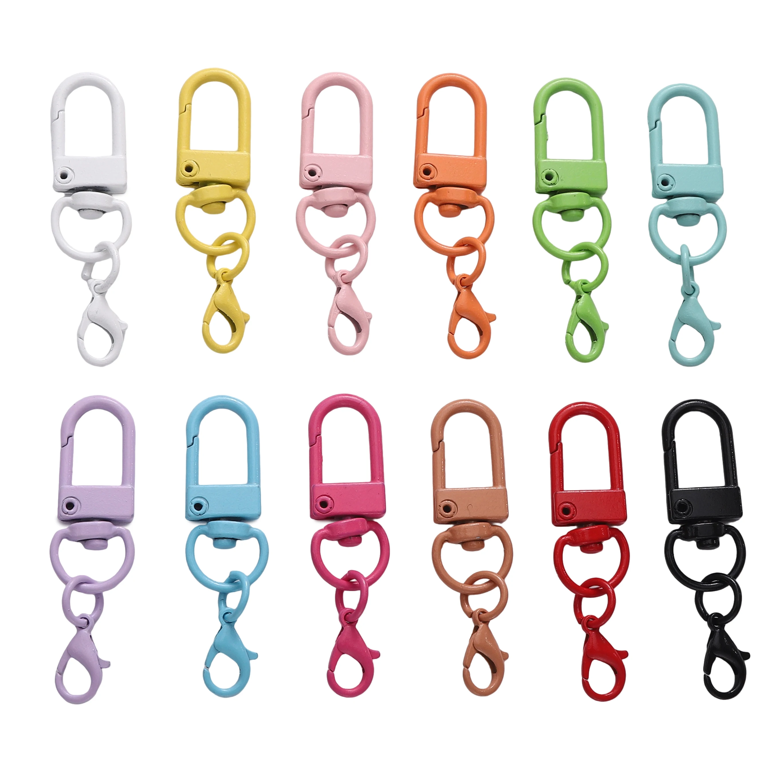 5–30 Stück Schlüsselanhänger aus Legierung mit Karabinerverschluss, Haken, Schnalle, Schlüsselanhänger-Anschluss für DIY-Schmuckherstellung, Taschen, Anhänger, Zubehör