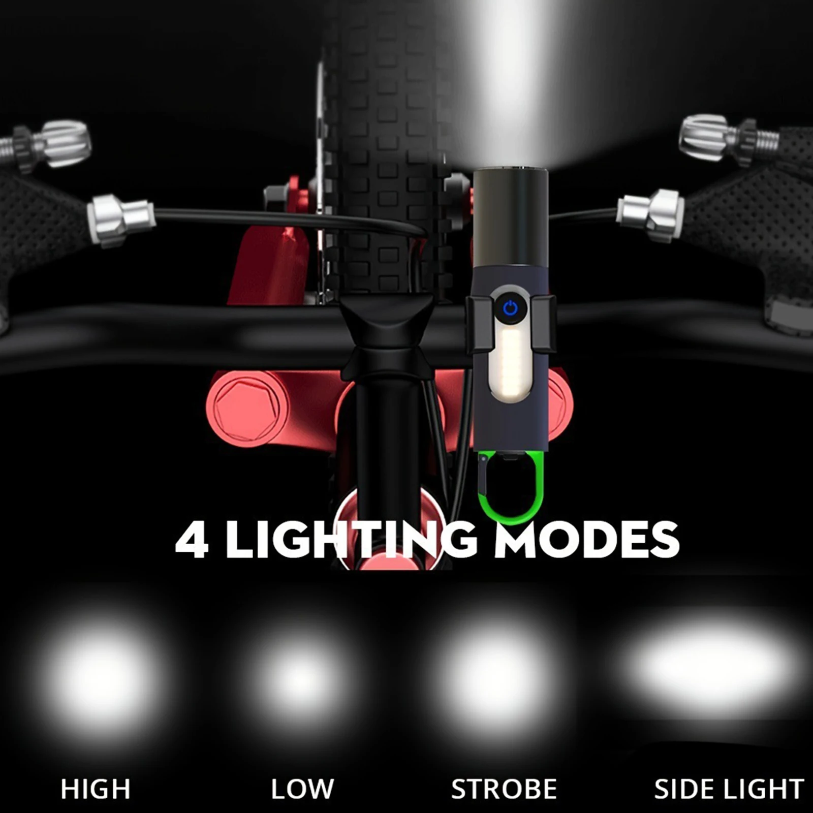 LED COB 휴대용 램프, 강한 빛, USB 미니 포켓 토치, 4 가지 모드, 300mAh, C 타입 충전, 방수, 낚시 등반 조명