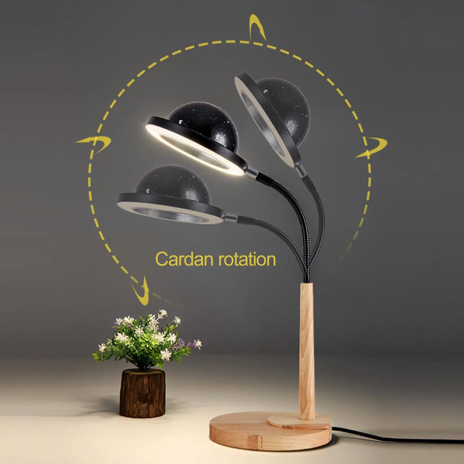 LED Projector Table Lamp, USB Light for Living Room Bedroom Holiday Decoration