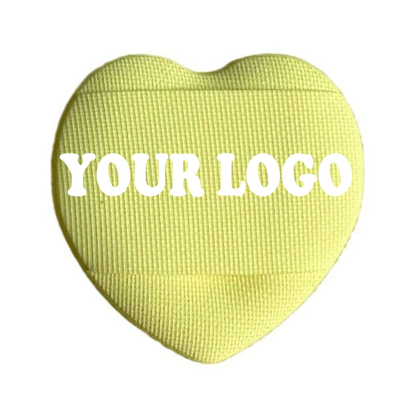 Customized logo Love fingertip thumb finger air cushion mini powder puff facial concealer loose powder setting makeup dry andwet 4