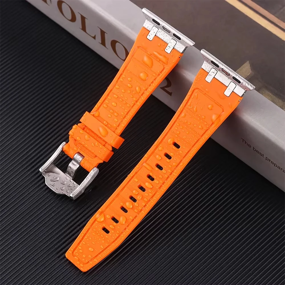 Titanium Metal Head Silicone Band with Rubber Strap