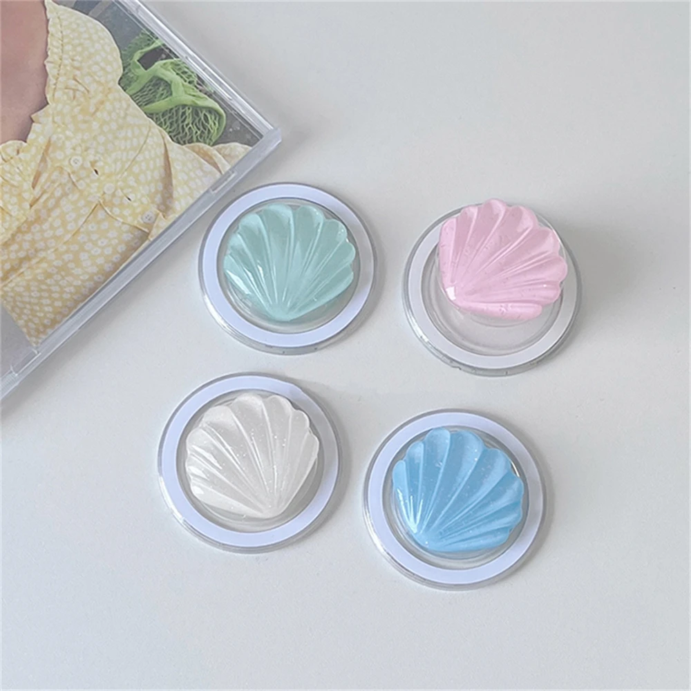 Cute-Crystal-Glitter-Shell-Magnetic-Stand-Holder-Silicone-Phone-Grip ...