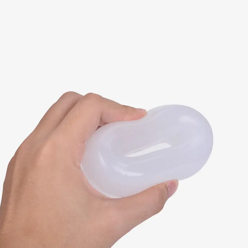 Anneau de pénis en silicone réutilisable blanc, anneau de civière de pénis, augmentation du poids, exercice de pénis, verrouillage du sperme, retard, mâle