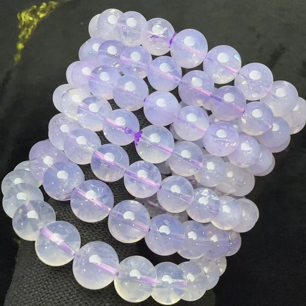 메이한 도매 천연 AAA 라벤더 자수정 문쿼츠 매끄러운 원형 스톤 루즈 비즈 주얼리 제작 디자인 DIY용