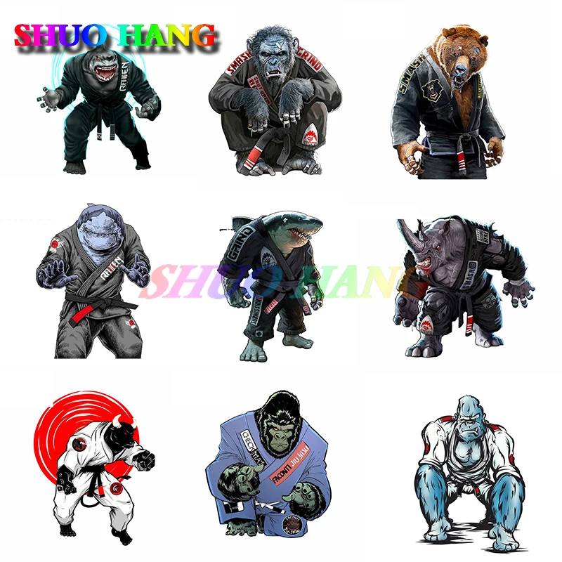 

Jiu Jitsu Chimpanzee Black Bear Shark's' Vinyl Car Accessories Sticker SUV Fancy Window Trunk Motorcycle Skateboard Decal PVC