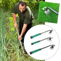 Garden Rake 6 Teeth Manual Weed Remover Tool Grass Hand Puller Tool Removal Soil Loose Shovel Rooting Weeding Gardening Y8F1 1