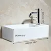 JIENI Black & White Ceramic Washbasin Vessel Lavatory Basin Bathroom Sink Bath Combine Deck Mounted Brass Faucet Mixers & Taps 5