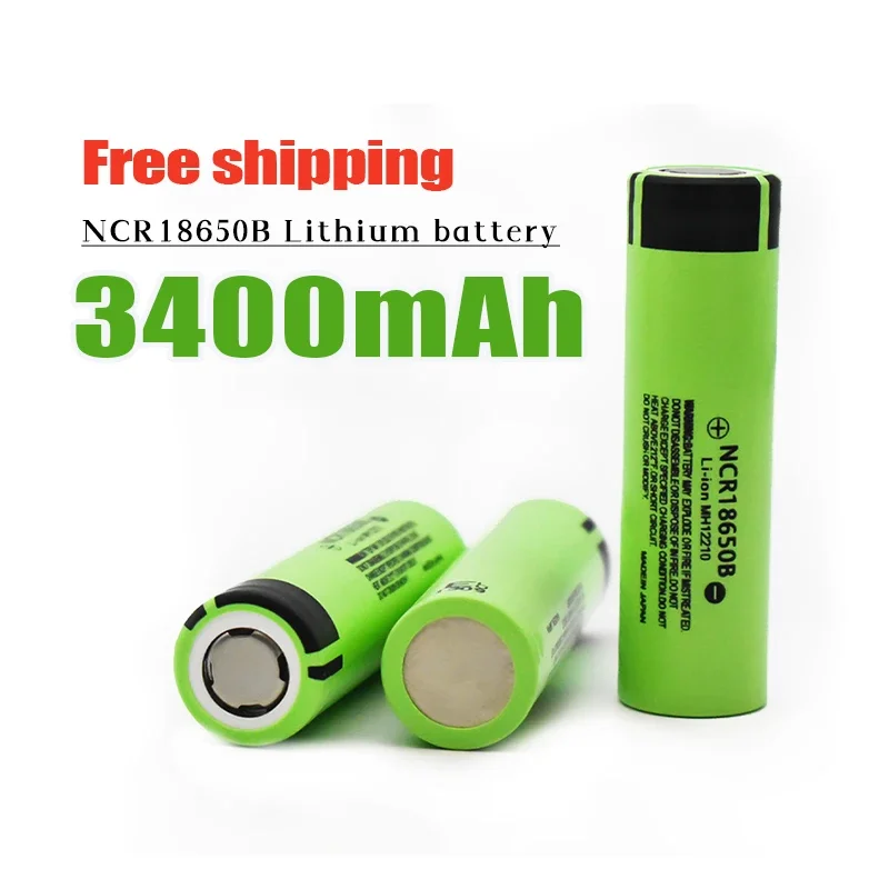 

100% NEWEST Original 18650 Battery NCR18650B 3.7V 3400mah 18650 Lithium Rechargeable Battery For Flashlight batteries