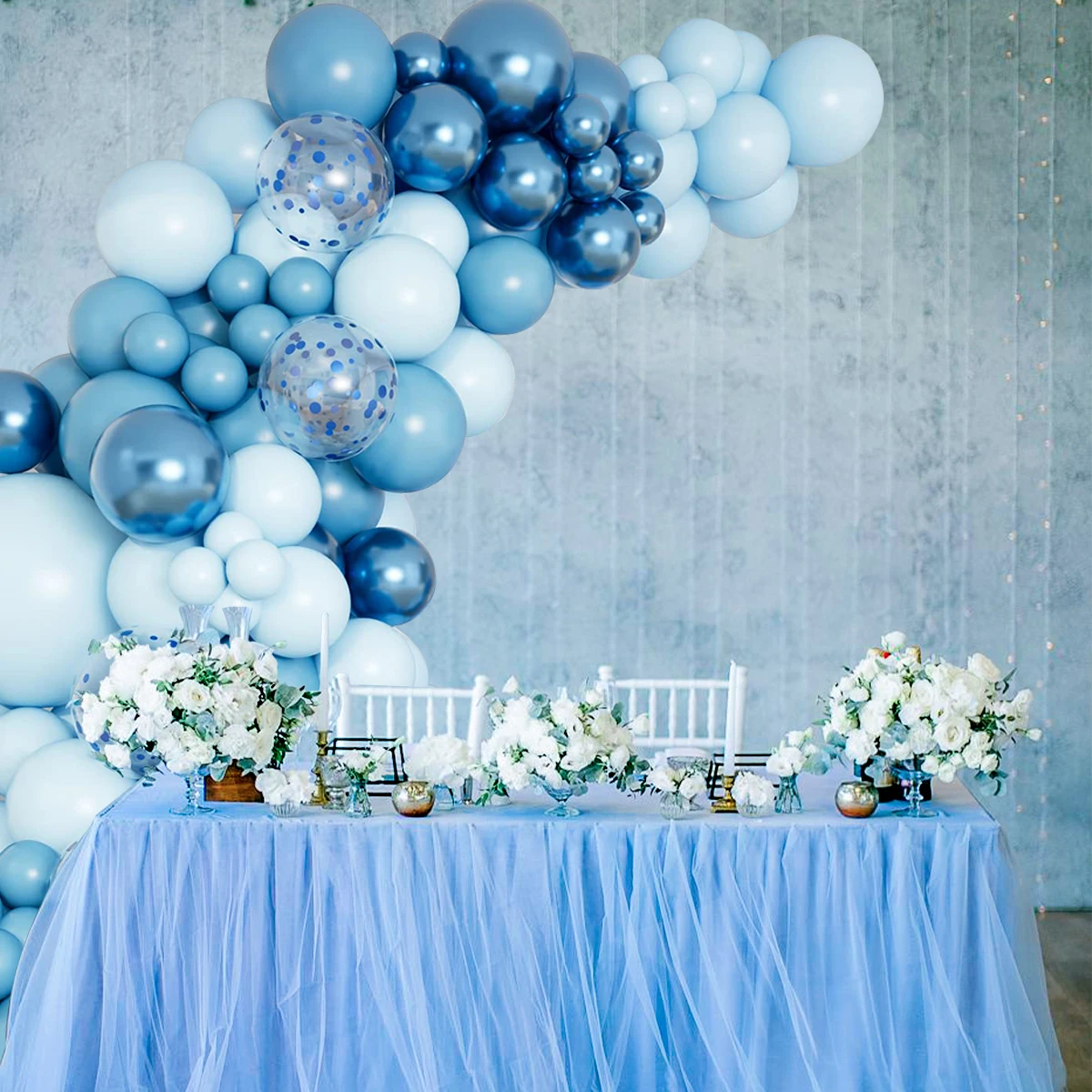 Blue Balloons Garland Arch Kit Birthday Party Decoration Kids Boy Wedding Birthday Party Supplies Baby Shower Decor Latex Ballon