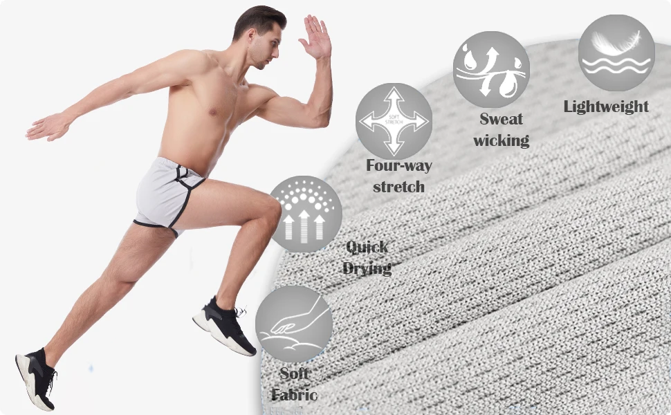 Running Shorts Gym Men Fitness Quick Dry Slim Fit Casual Beach Light Sports Shorts Male Basketball Training Jogger Short Pants