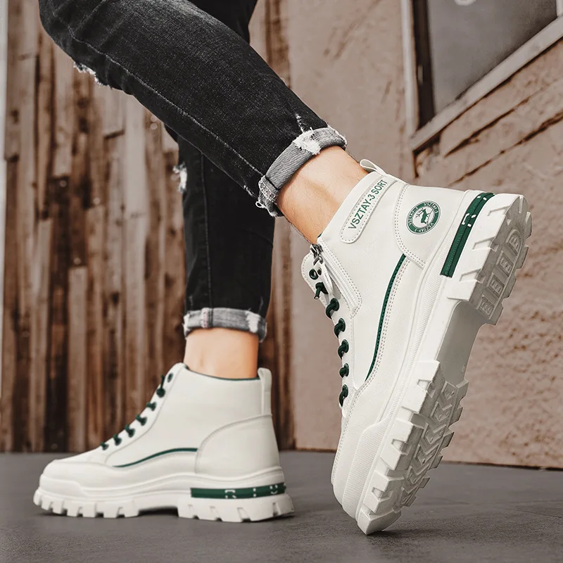 New Men's Sneakers Breathable Soft Bottom Comfortable Running Shoes High Lift Thick Bottom Casual Shoes Zapatos para hombres 4