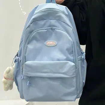 Simple Large Capacity Backpack High School Book bag Waterproof Nylon Travel Knapsacks Student Schoolbags for Teenager Boys Girls 1