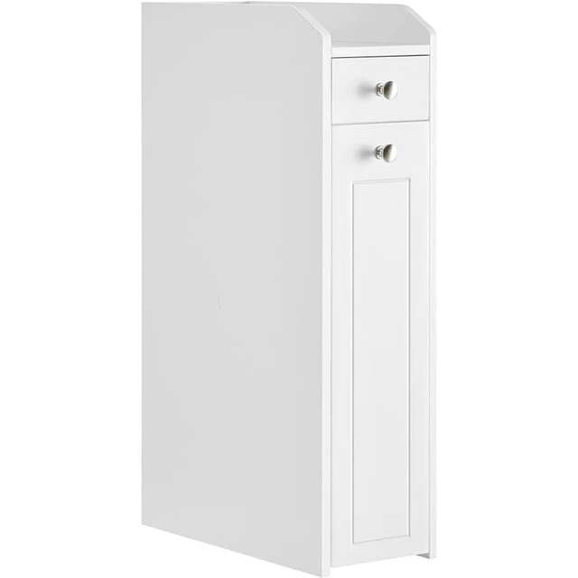 VASAGLE Small Bathroom Storage Cabinet, Slim Bathroom Storage Organizer,  Toilet Paper Holder With Storage, Toilet Paper Storage Cabinet With Slide  Out Drawers, For Small Spaces