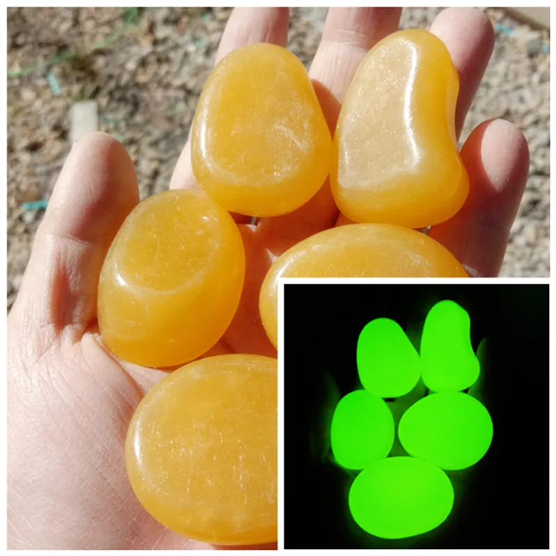 10pcs Luminous Pebbles Stone Ornaments Garden Decoration Gravel Courtyard Fish tank Glow in Dark Pebbles luminous rock