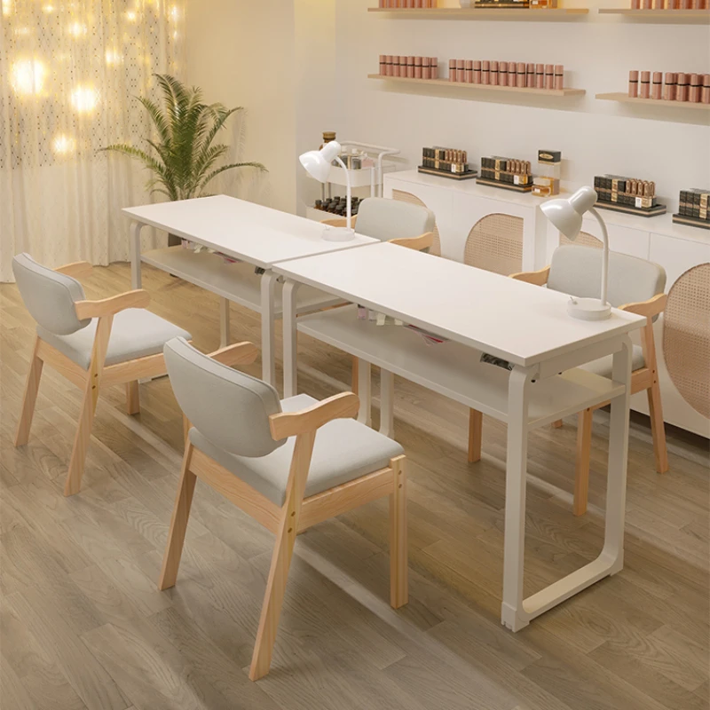 Simple Modern Nail Table White Speciality Salon Japanese Manicure Table Nordic Nordic Mesa Manicura Profesional Furniture HD50ZJ