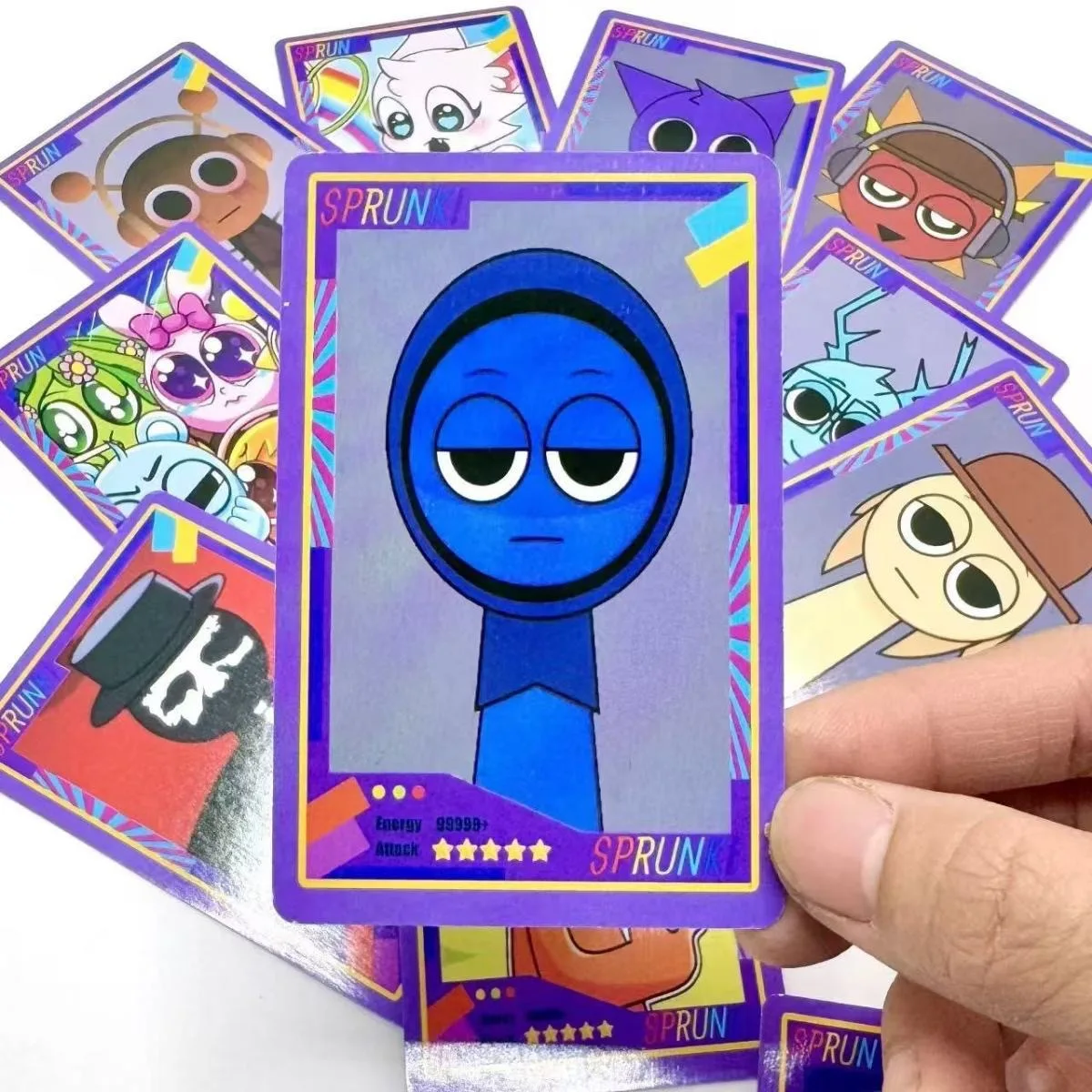 54pcs Incredibox Sprunki Double Sided Printing Card Cartoon Lomo Cards HD Photocard Kids Gift Collection Cards kpop photo cards,photo cards,comics photo cards,manga photo cards