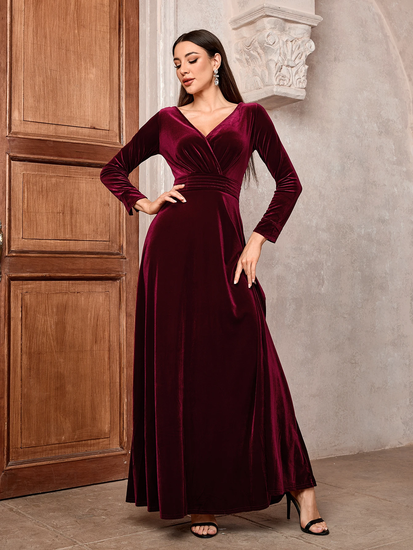 2024 Maxi Dress Lady Solid A-Line Cocktail Prom Long Luxury