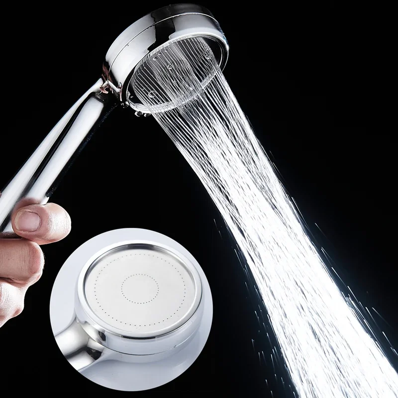 

High Pressure Water Saving Rainfall Shower Head Bathroom Accessories ABS Chrome Holder Showerhead Bathroom Accessories