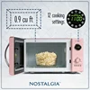 QWNostalgia Retro Countertop Microwave Oven - Large 800-Watt - 0.9 cu ft - 12 Pre-Programmed Cooking Settings - Digital Clock 2