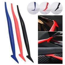 

3Pcs Vehicle Stickers Vinyl Wrap Tool with 3 Micro Squeegees of Different Hardness Flexible Contoured Scraper for Seam Stuffing