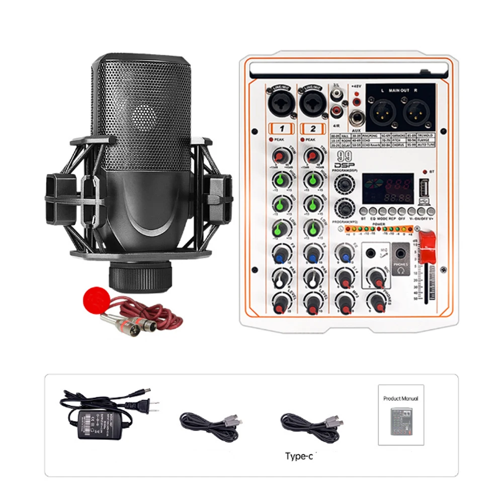 販売のものです ホームコンピューター用の4方向録音ミキサー サウンドカード付きの小型usbデバイス Bluetoothステージ 2ユニット 販売のため Pmra Mw