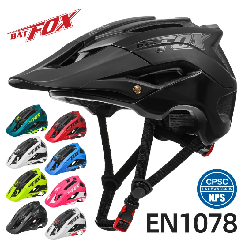 BATFOX Adult Bicycle Helmet Mountain Bike Cycling Riding Helmet High Density EPS 