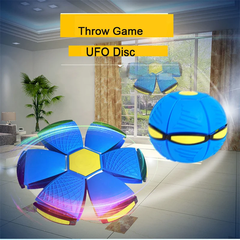 

Flying UFO Flat Throw Disc Ball Without LED Light Magic Ball Toy Kid Outdoor Garden Beach Game Children's Sports Balls KId Boy