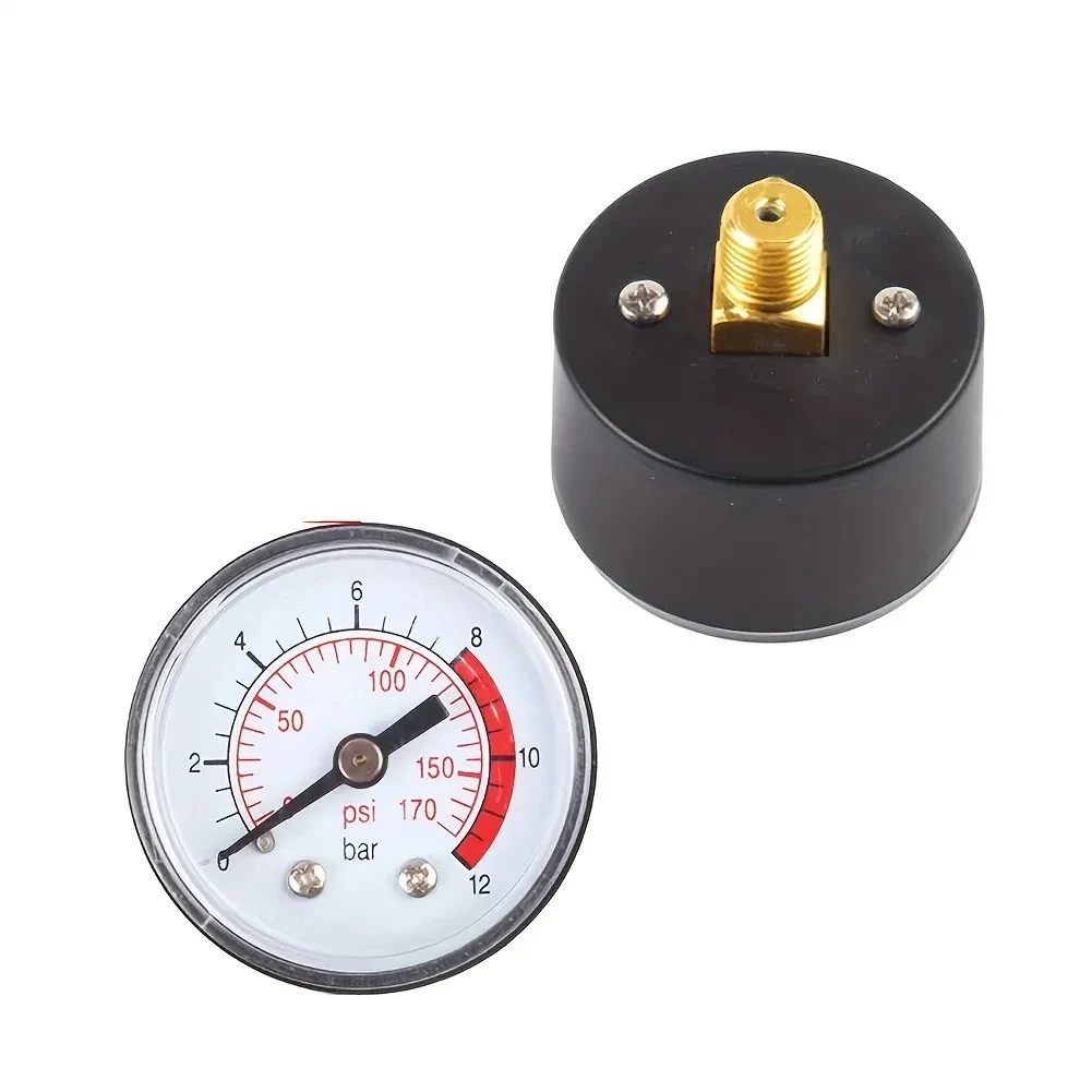 1pc Air Compressor Pressure Gauge 0-12Bar 0-170PSI Hydraulic Fluid Measuring thumbnail 2