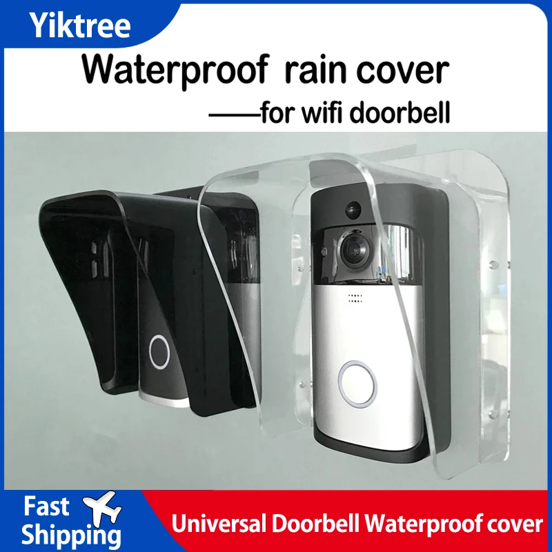 Universal Black/Transparent Outdoor Waterproof Rain Cover Sunshade Doorbell Apartment Video Intercom IP Video Wifi Doorbell Cam wireless intercom with camera