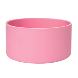 Silicone Anti - Slip Water Bottle Protective Sleeve and Seal Ring (Pink 32oz)