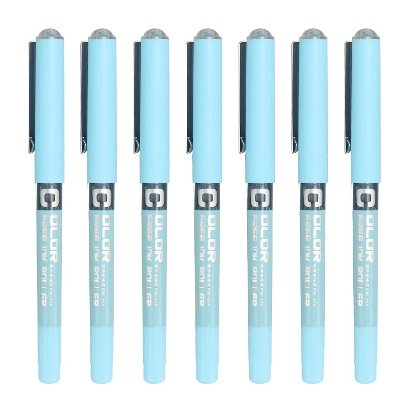 High Capacity Liquid Gel Pens - 7 Piece Set with 0.5mm Fine Tips for Smooth Writing and Note Taking