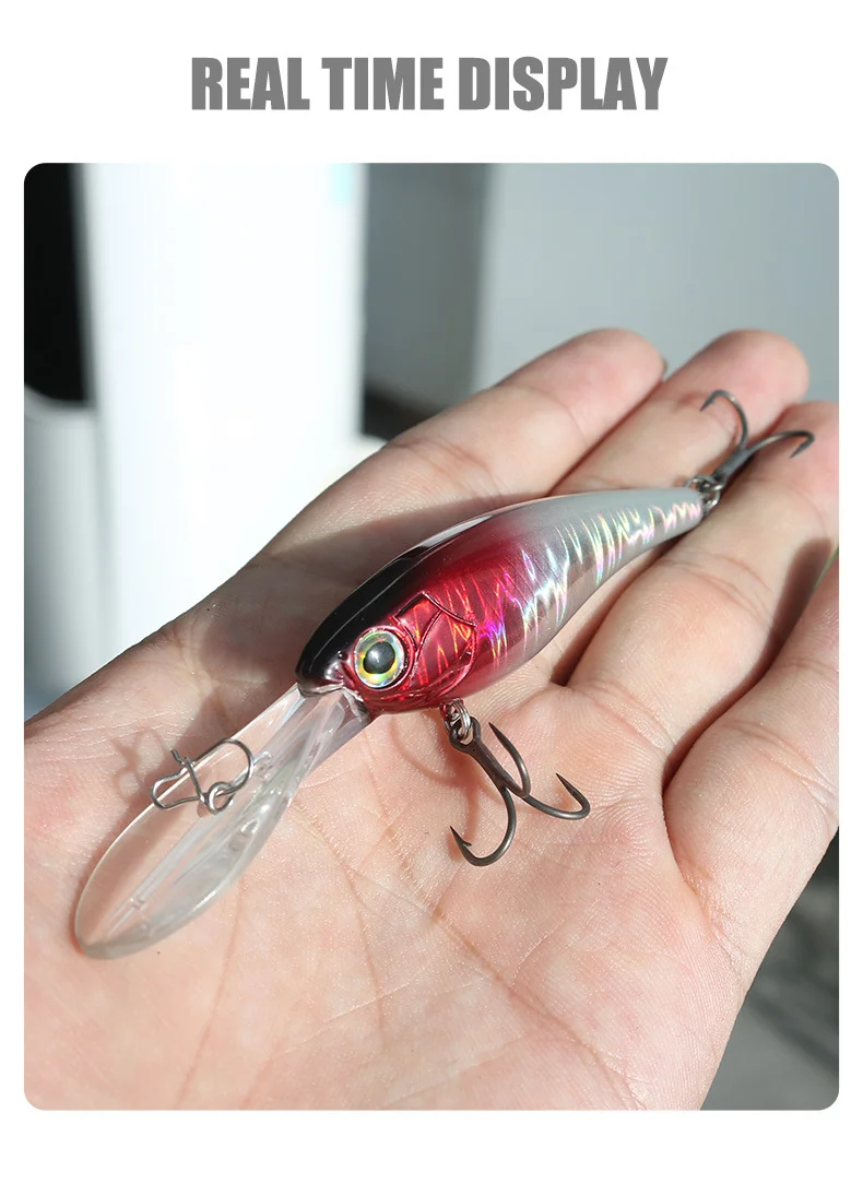 NEUE 6g 10g Lange Zunge Bord Schweben Minnow Wobbler Angeln Locken Künstliche Jerkbait Hohe Qualität Haken Tauchen Aussetzung hover – Detail 9