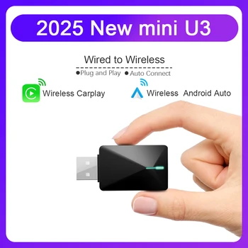 2025 2 IN 1 Wireless CarPlay Adapter and Android Auto Smart USB Adapter Plug and Play for Mazda Haval Kia Volvo Audi VW 1