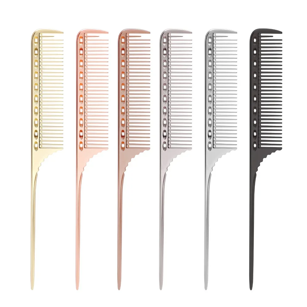 Aluminuml Metal Anti-static Hair Comb Professional Hairdressing Combs Hair Cutting Dying Brush Barber Tools Salon Accessaries 6 Aluminuml Metal Anti-static Hair Comb Professional Hairdressing Combs Hair Cutting Dying Brush Barber Tools Salon Accessaries - Image 6
