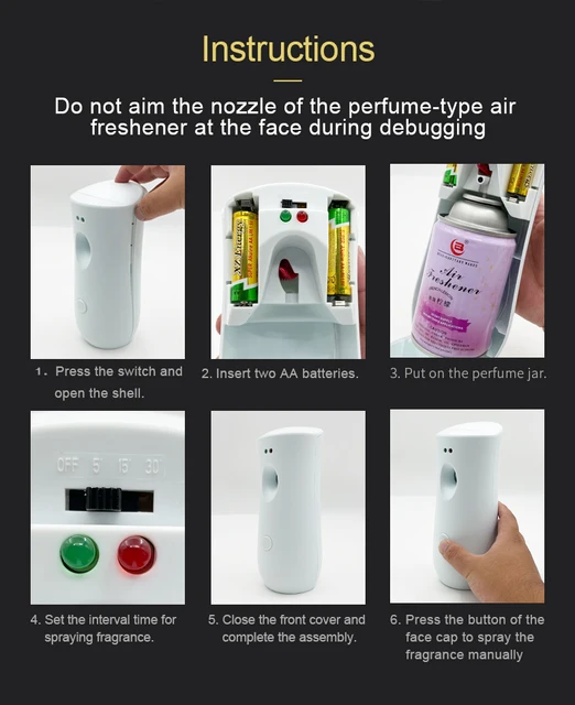 Aerosolspender Lufterfrischer Duft-Aerosol-Sprühspender Haushalt  Wandmontierter automatischer einstellbarer Aromadiffusor - AliExpress