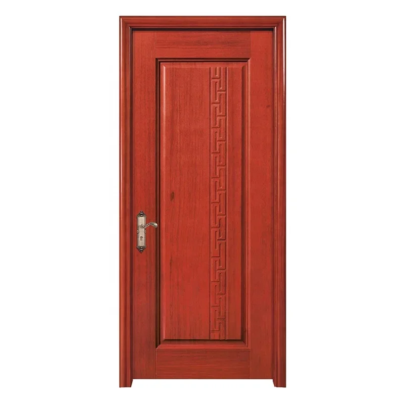 China Manufacture High Quality Modern Wood Door Designs Solid Wood Entrance Door 2