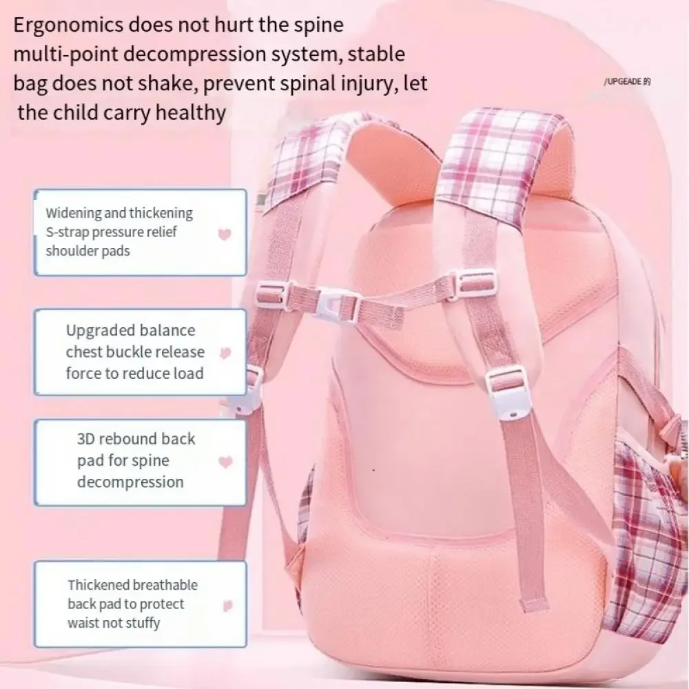 Sanrio Cinnamoroll Schoolbag Cartoon Kuromi Bag Burden Reduction Lightweight High Capacity Children Backpack School Supplies 3