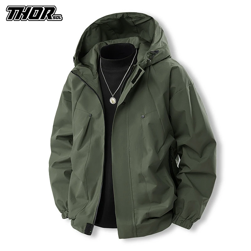 THORSOL Cycling Jacket Waterproof Breathable Windproof Coat MTB Bicycle Clothing Motorcycle Raincoat Chaqueta De Ciclismo Hombre