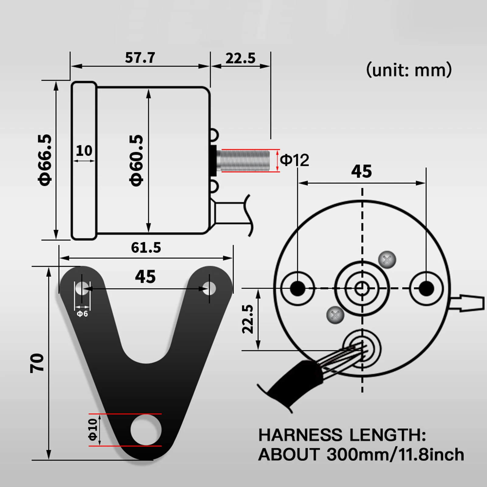 Mechanischer Tachometer Für Cafe Racer Motorräder - 220 Km/h Geschwindigkeitsmesser Mit Kilometerzähler