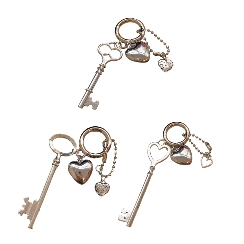 

Fashionable Keys and Heart Keychains Heart Keys Rings Alloy Material