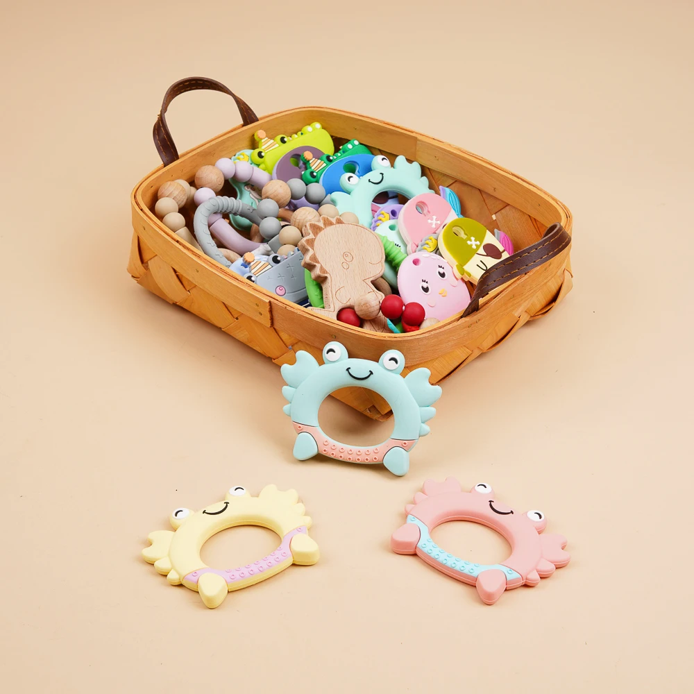 Bpa Free Rubber Silicone Sensory Teething Toys Newborn Chew Gifts For Baby 0 to 12 Month 5