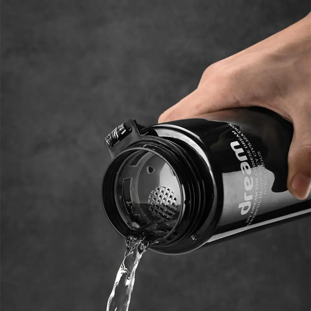 1000ml Plastic Sports Bottle With Tea Funnel Tea Leak Bottle Cycling Water Drinking BPA Free Shaker Drinkware