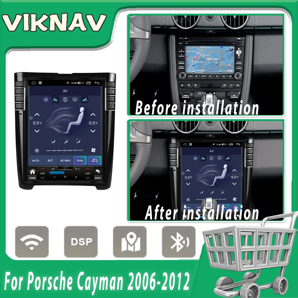 

Vertical Screen 128GB Video Player Head Unit For Porsche Cayman 2006-2012 Android Auto Multimedia player HD LCD Touch Screen