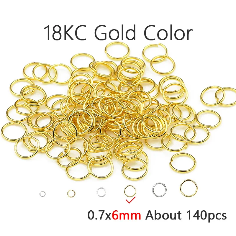 Gold-Plated Brass Jump Rings for Jewelry Making and Crafting