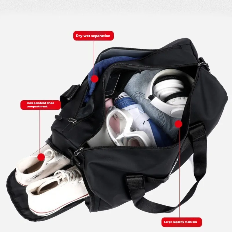 2024 New Capacity Sports Fitness  Yoga Luggage Dry and Wet Separation Women's Lightweight Short Distance Bag Men's Portable