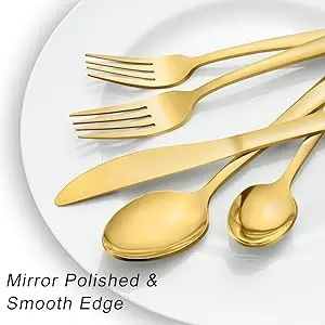 silverware set,silverware,gold silverware set,cutlery set,gold utensils set,spoons and forks set