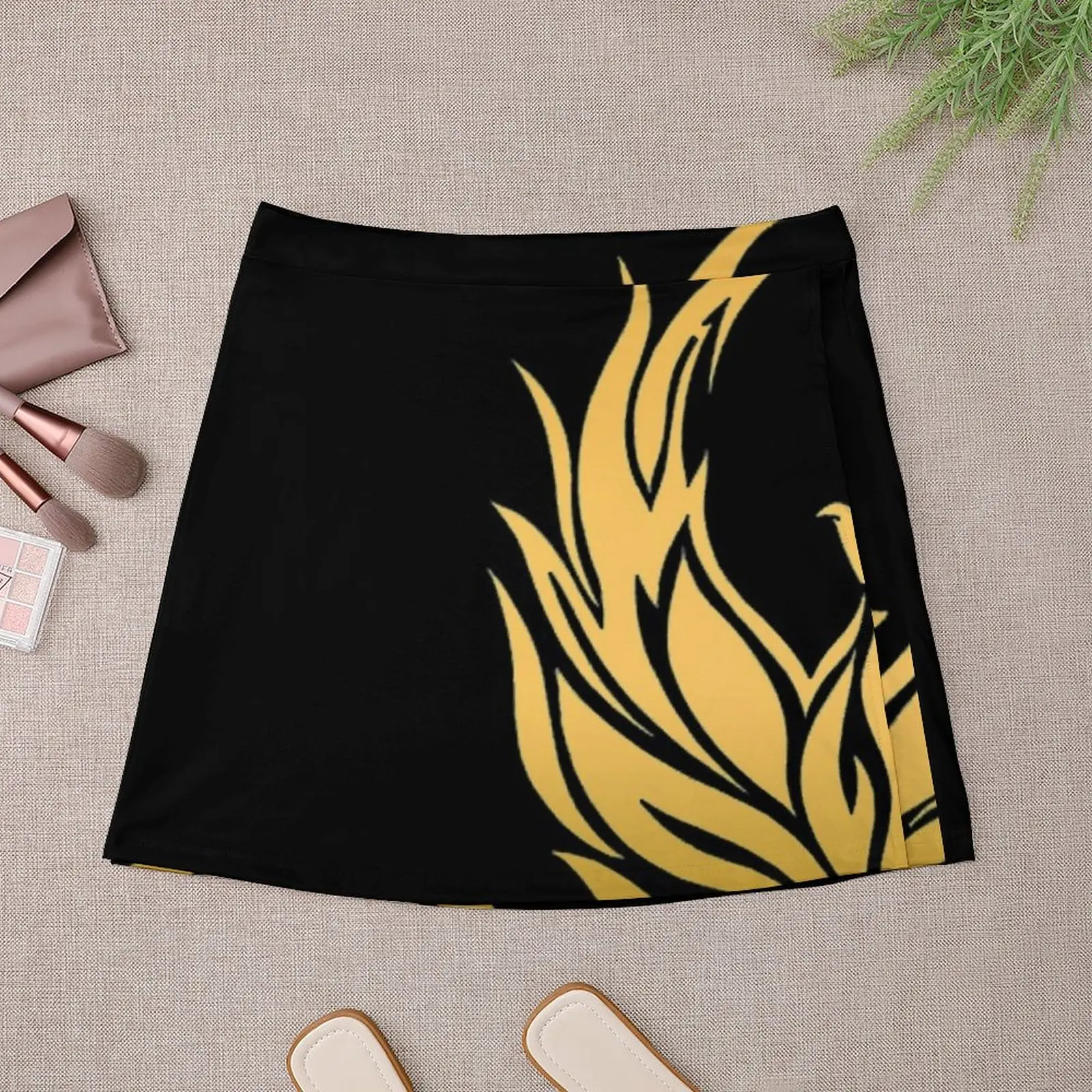 Golden Phoenix Rising Mini Skirt korean style clothes luxury clothes women skirts summer 2023 woman
